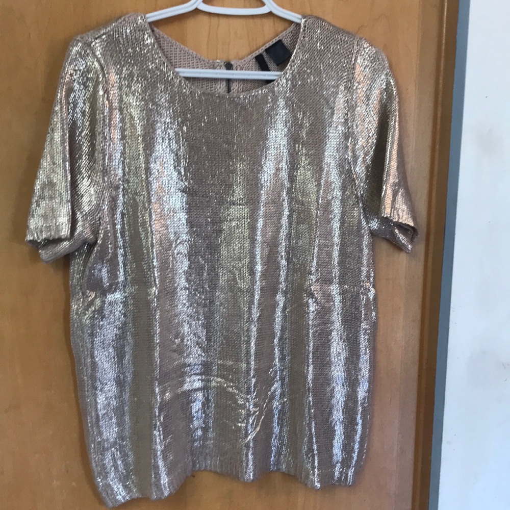 Metallic gold summer top